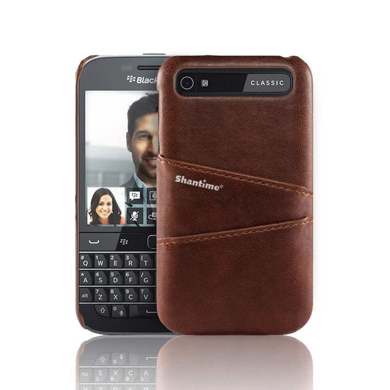 BROWN Чехол для BlackBerry Q20 Роскошный кожаный бумажник с отделениями для карт задняя крышка для BlackBerry Q20 деловой чехол - Цвет: BROWN