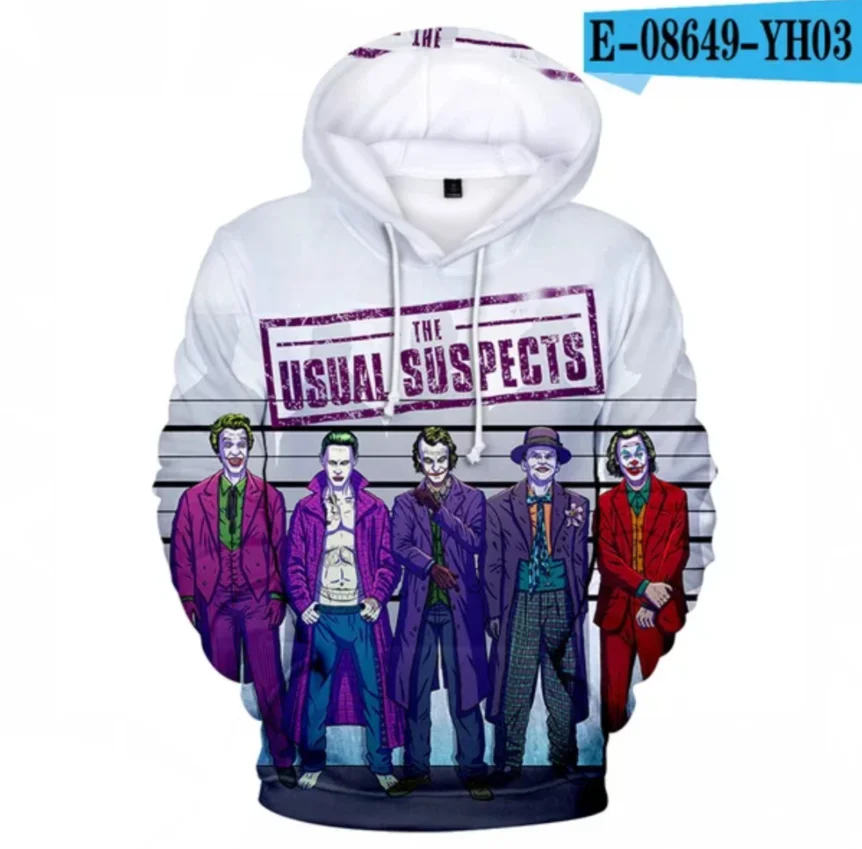 

Kpop Joker 3D Hoodies Red Music Clown Sweatshirt Men/Women Autumn Fashion Casual Hooded 3D Print Imaginative Joker Hoody Tops