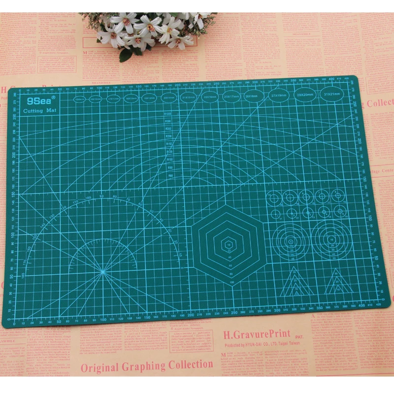 

A3 A4 Cutting Mats Pvc Rectangle Grid Lines Self Healing Cutting Board Tool Fabric Leather Paper Craft DIY Tools Plate Pad