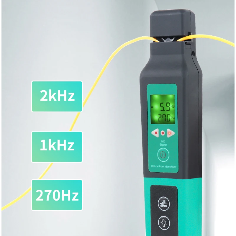 

Multifunction KFI-40 Fiber Cable Detector Tester 0.25 / 0.9 / 2.0 / 3.0mm FTTH Live Fiber Identifier