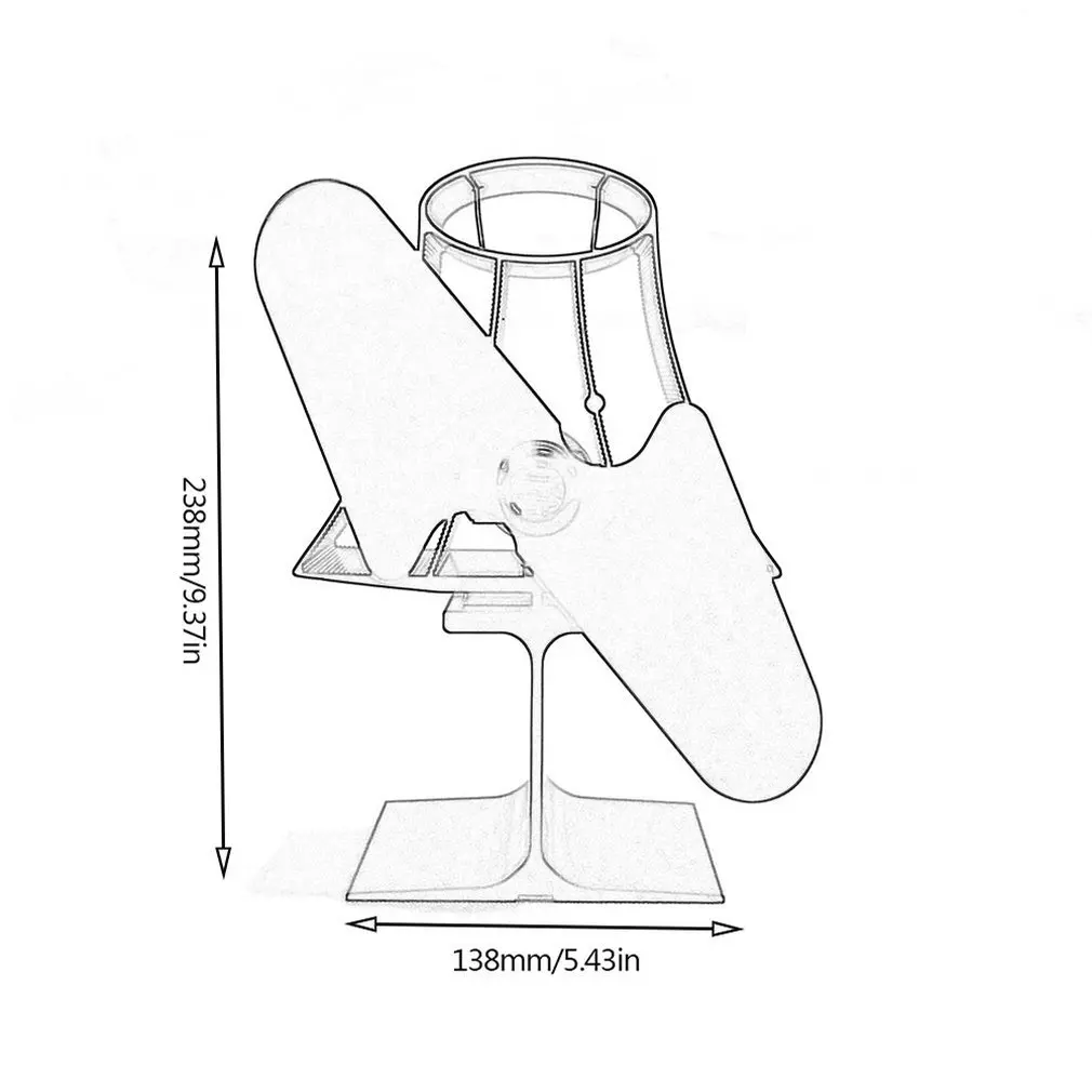 

YL-101 Table Lamp Thermodynamic Fireplace Fan Thermal Power Fireplace Fan Eco Friendly Two-leaf Fans