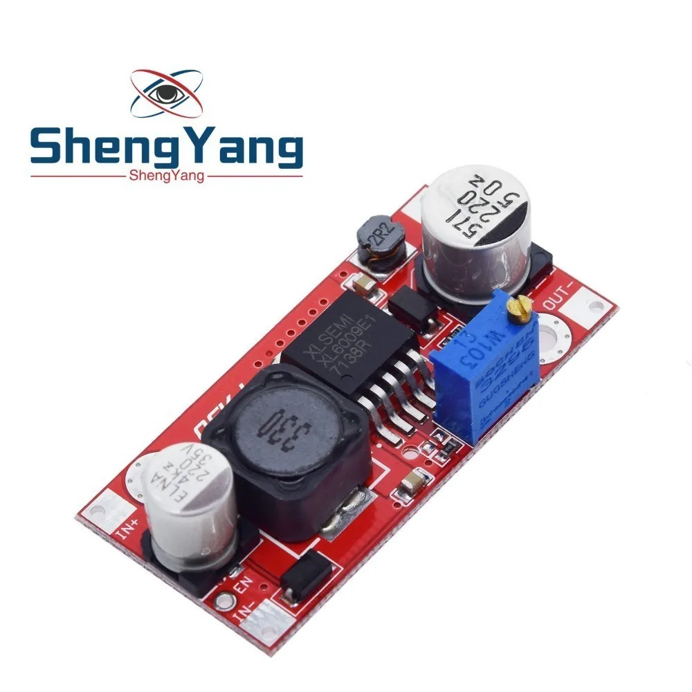 ShengYang 1 шт. повышающий понижающий DC-DC Регулируемый понижающий преобразователь XL6009 модуль питания 20 Вт 5-32 В до 1,2-35 в