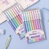 9pcs line out painter art marker pens set 2 line glitter liner highlighter outline lettering drawing diary home diy school a6941