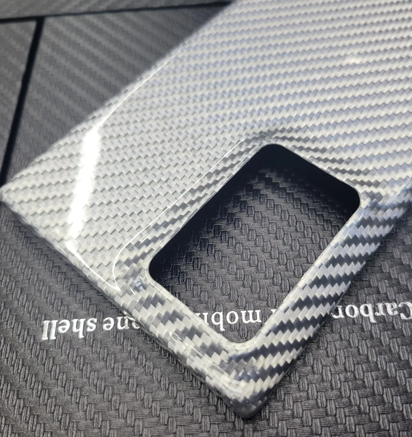 Ultra thin Glossy Sliver 100% Real Carbon Fiber Cover For Samsung Galaxy Note20 Ultra Carbon Fiber Case