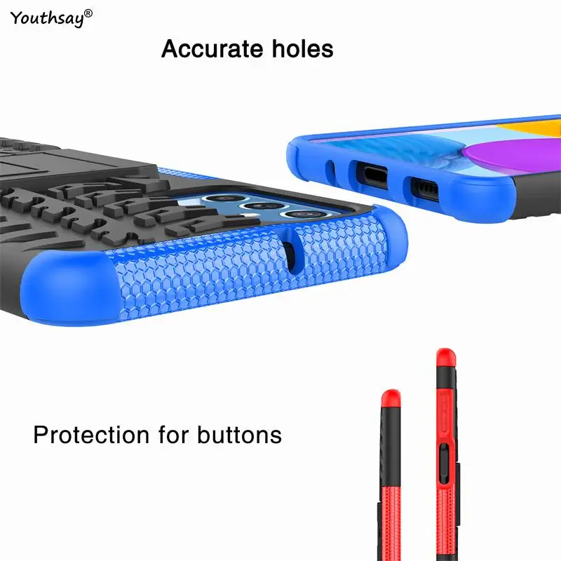 For Samsung Galaxy M52 5G Case For Samsung Galaxy M52 A52 A72 A32 A22 A03s A52s Cover Shockproof Armor Protective Phone Bumper
