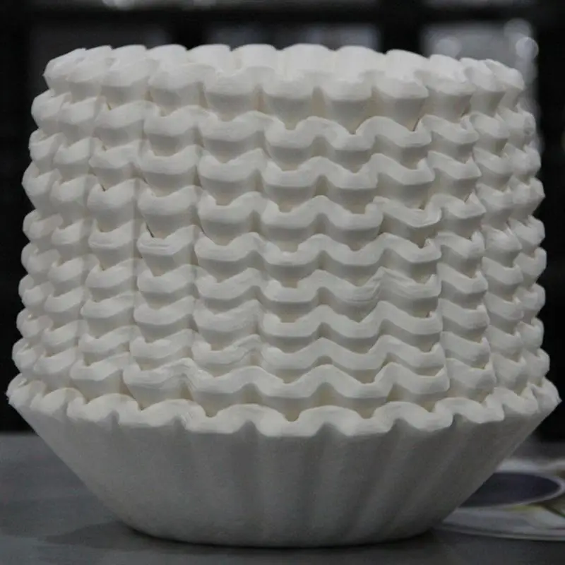 

25cm 500 Sheets American Commercial Coffee Filter Paper Basket Coffee Filters Parper For Coffee Use(White)