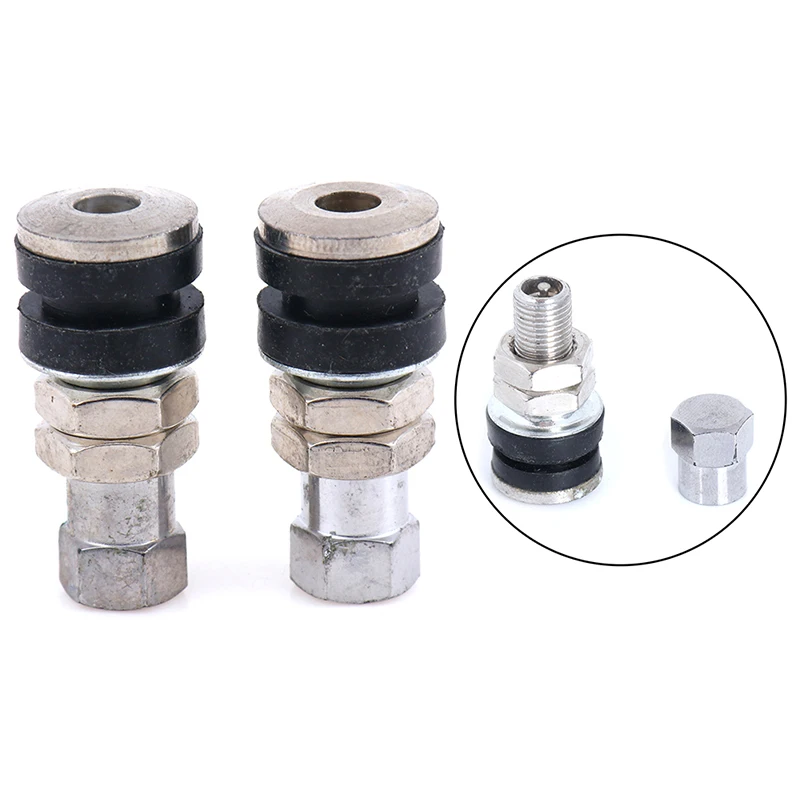 

2pcs New Arrival Motorcycles Tire Valve Dust Cap Tubeless Wheel Scooter TR161 Stem Electrombile Rim Stainless Steel Bolt