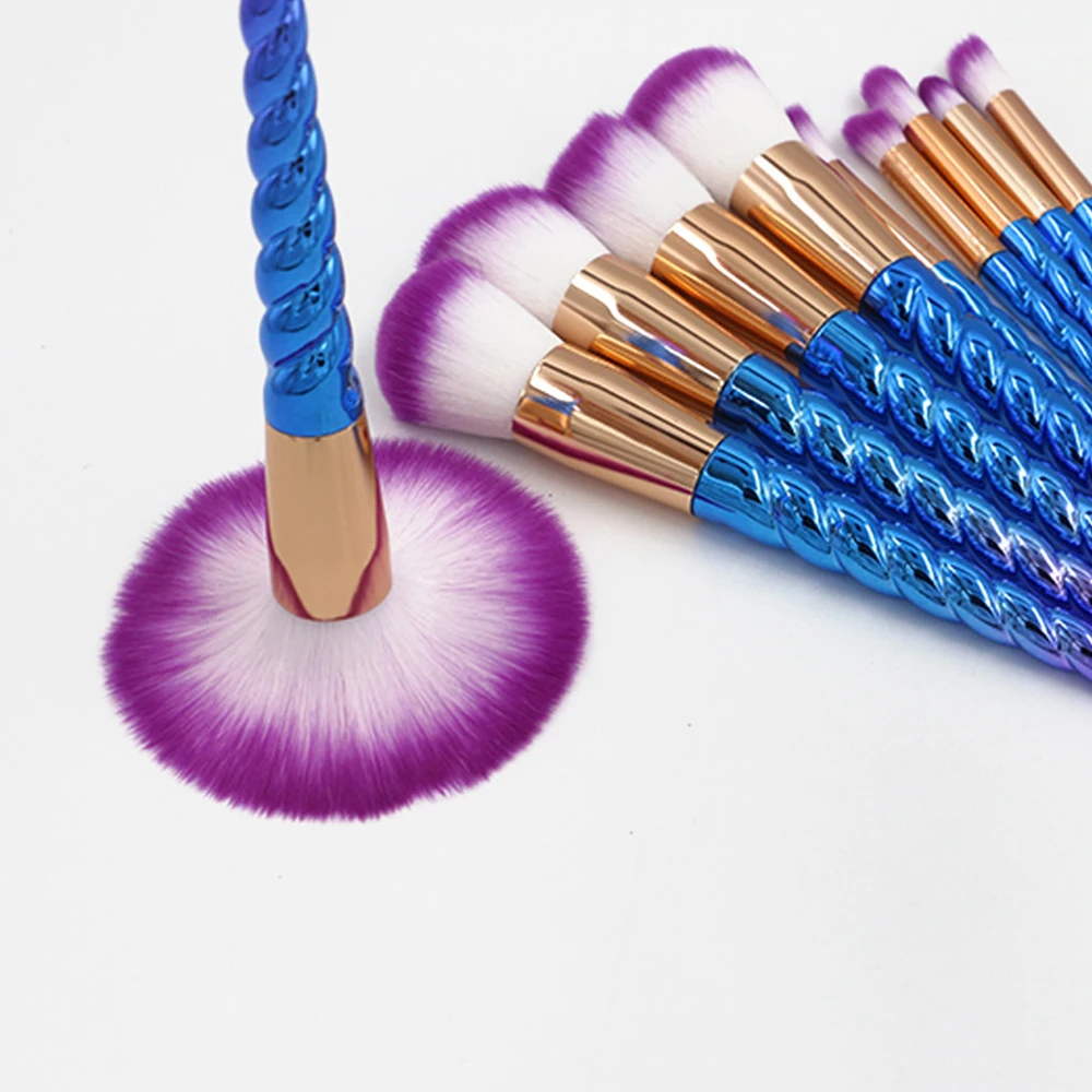 10 шт. кисти для макияжа в виде единорога|Аппликатор теней век| |