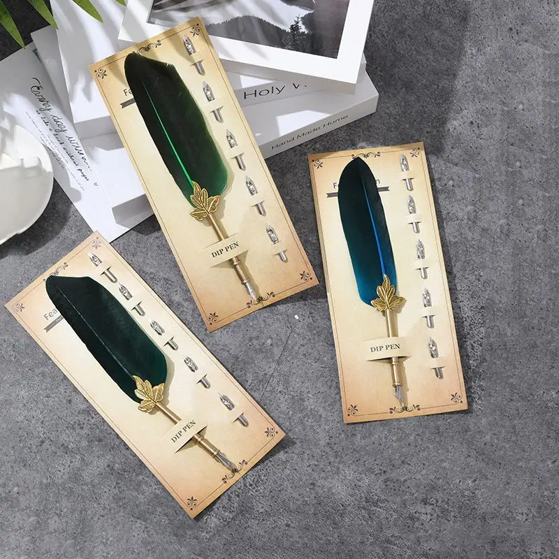 Набор пишущих чернил каллиграфия перо погружение с 5 наконечниками подарочная