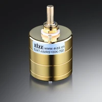 1pcs eizz gold premium 24 step stereo attenuator volume potentiometer 10k 100k 250k for audio hifi diy vintage tube amplifier