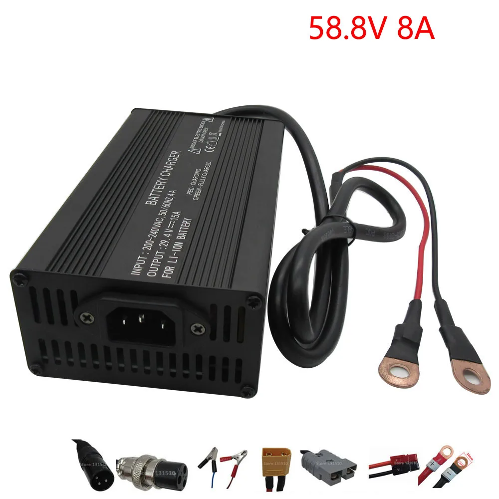 500W 52V ионно литиевая Зарядное устройство Выход 58 8 V 8A литий используется для 52 в 14S