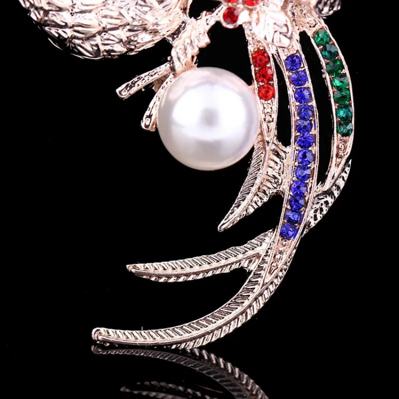 Женская Брошь с натуральным жемчугом и Фениксом Корейская сумка/одежда/шляпа