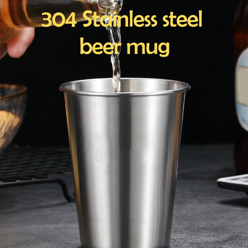 350/400/500 мл Штабелируемая кофейная кружка из нержавеющей стали чашка для вина пива