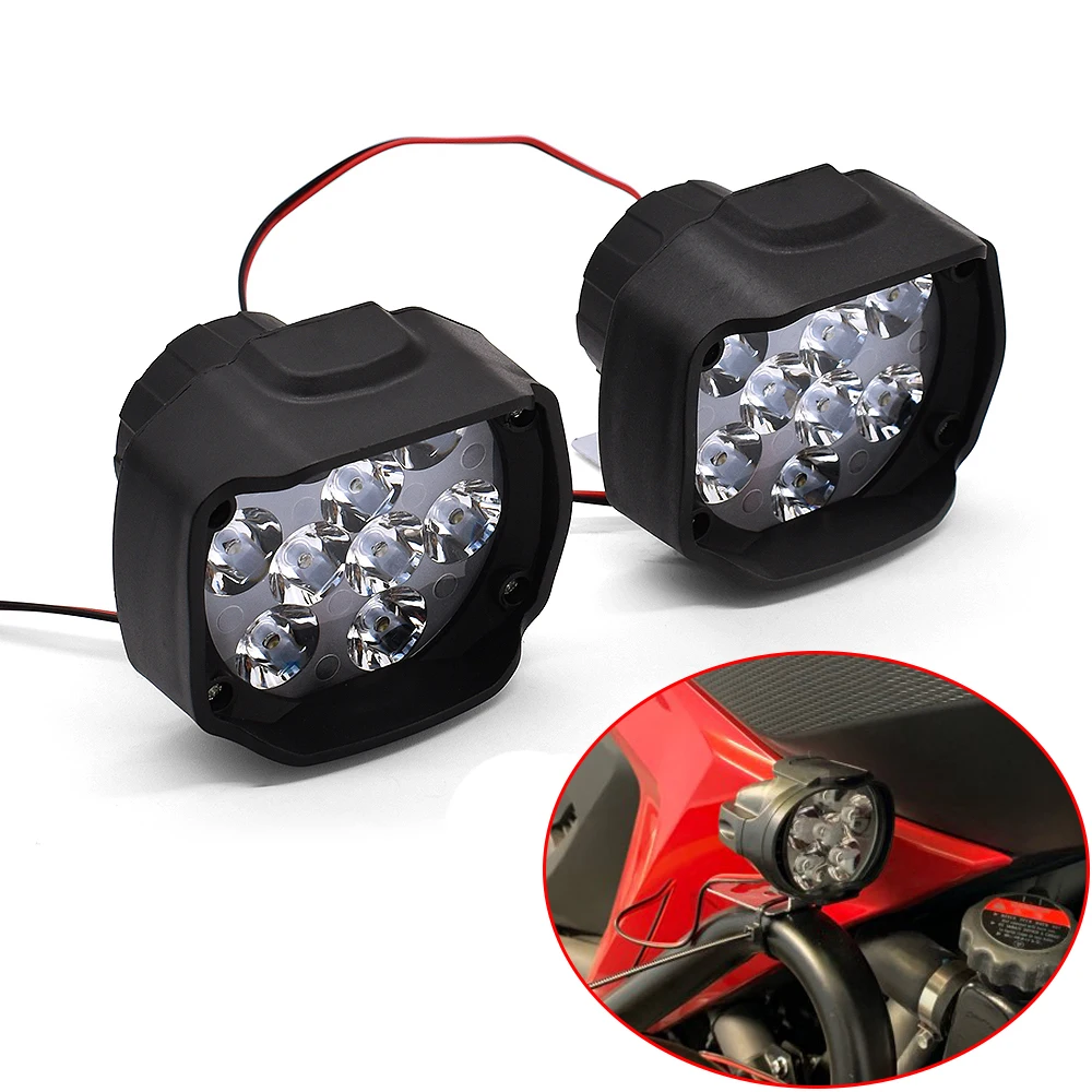 Универсальная мотоциклетная светодиодная фара белая лампа прожектор для