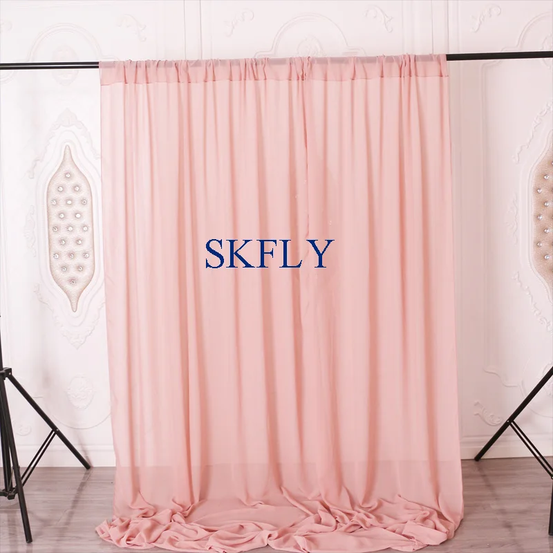 dusty pink BC003A свадебный день рождения популярный пыльный розовый шифоновый фон для фотосъемки с кармашком для штанги - Цвет: dusty pink