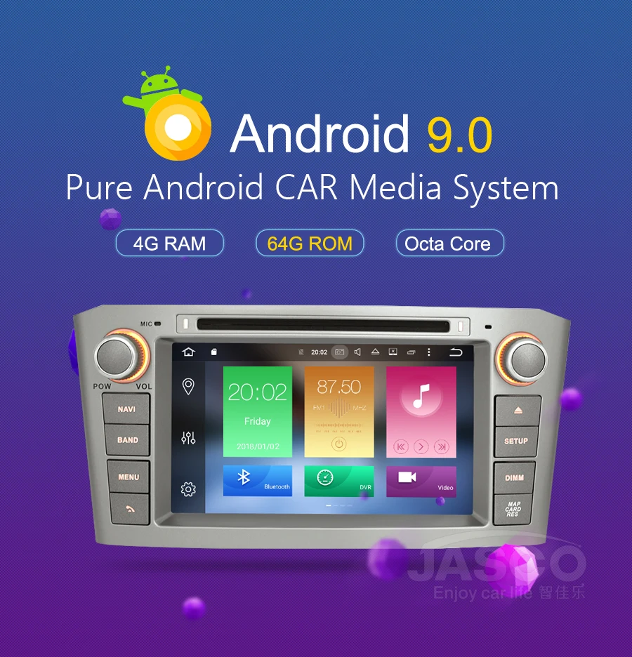 Android 9,0 9,1 ram 4G DVD стерео Мультимедиа для Toyota Avensis/T25 2003-2008 радио gps навигация видео