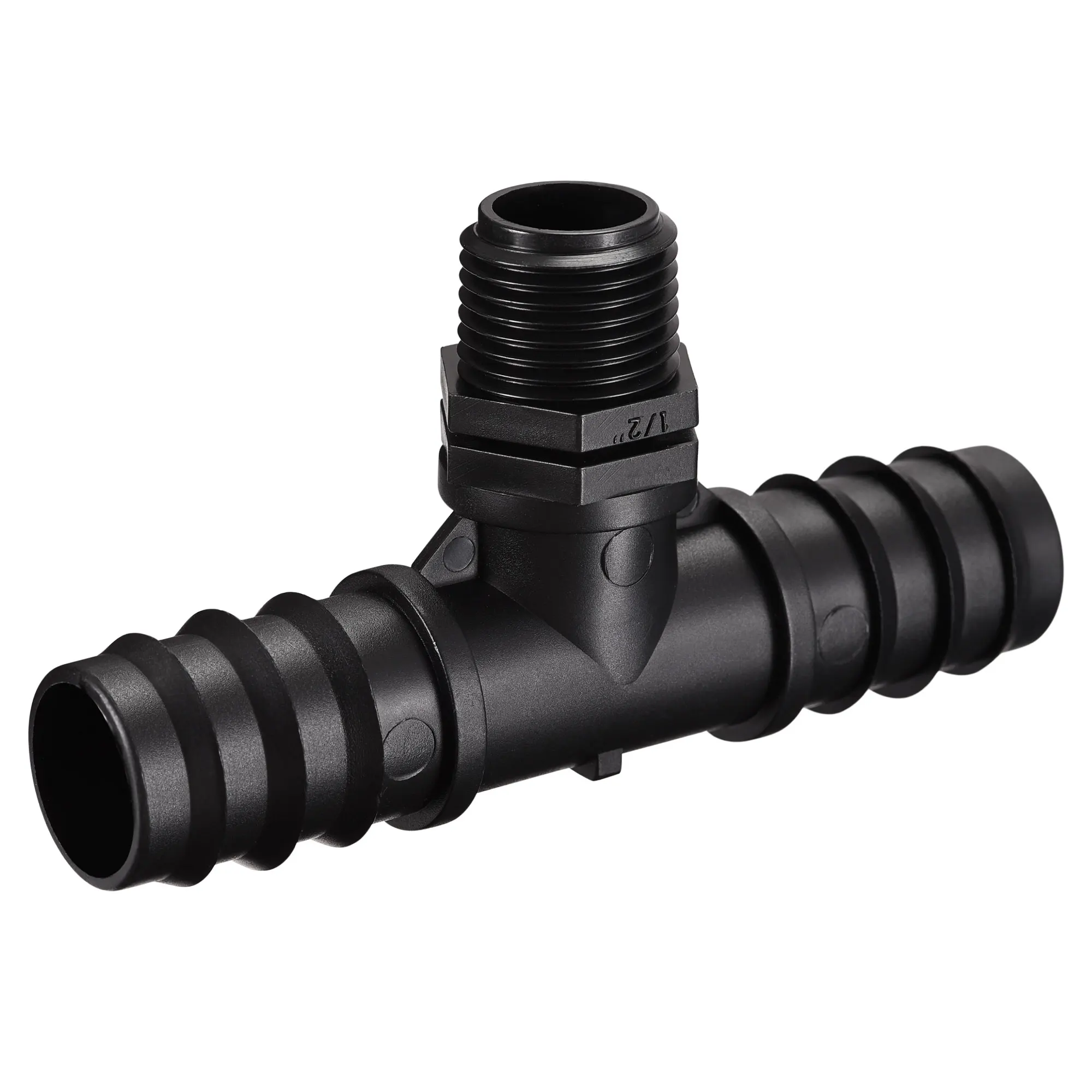 

Uxcell 10 Pcs Tee Barb Fittings 25mm Barbed to G1/2 Male Thread Plastic 3 Way Connector