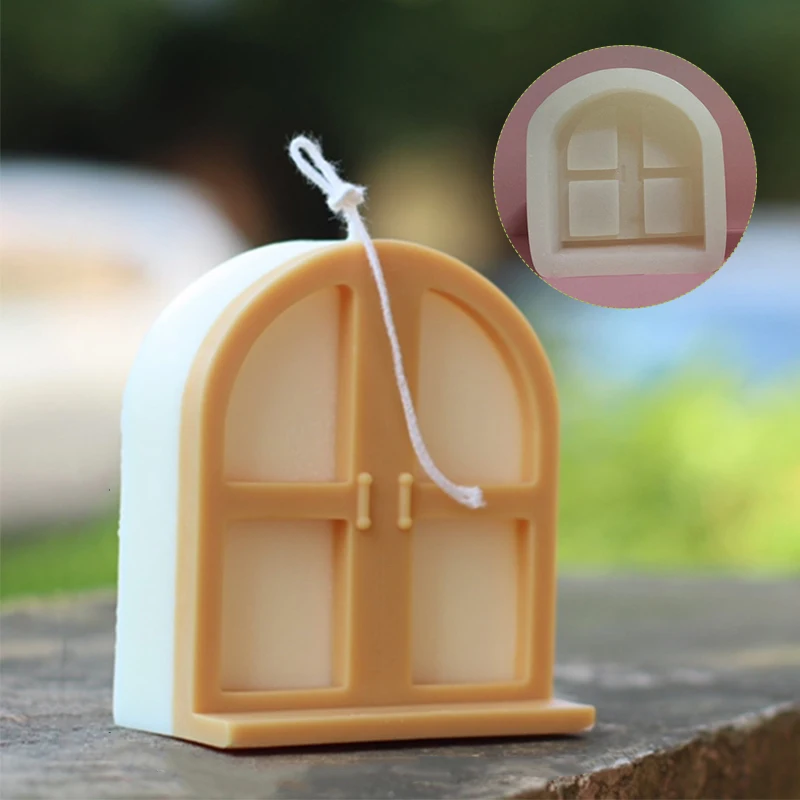 

2021 New Simple Arch Window Design Creative Design Candle Silicone Mold Scented Candle Making Door Candle Handmade Soap Mould