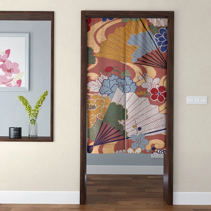 

Chinese /Japnese Dragon Flowers/Trees Pattern Linen Door Curtains Roman Blind Entrance Partition Kitchen DL-HM707 #30