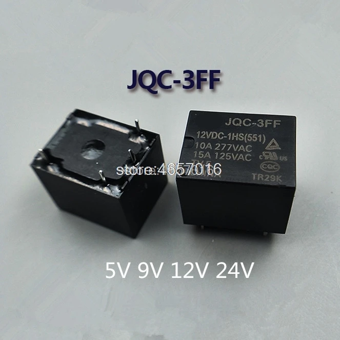 5 шт./лот реле JQC 3FF 5V 9V 12V 24VDC 1HS (551)|Реле| |