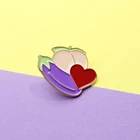 Броши, фрукты, овощи, персик, баклажаны, женская джинсовая рубашка, сумка, мультяшное ювелирное изделие, подарок для детей