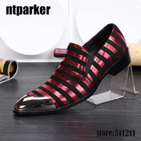 new korean style mens shoes fashion pointed metal toe leather business dress shoes party and wedding shoes male eu38 46