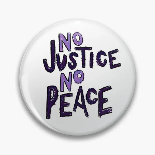 

No justice no peace Soft Enamel Pin Badge Decorative Clothes Badge Lapel Pin Brooch Jewelry for Women Fashion Gift