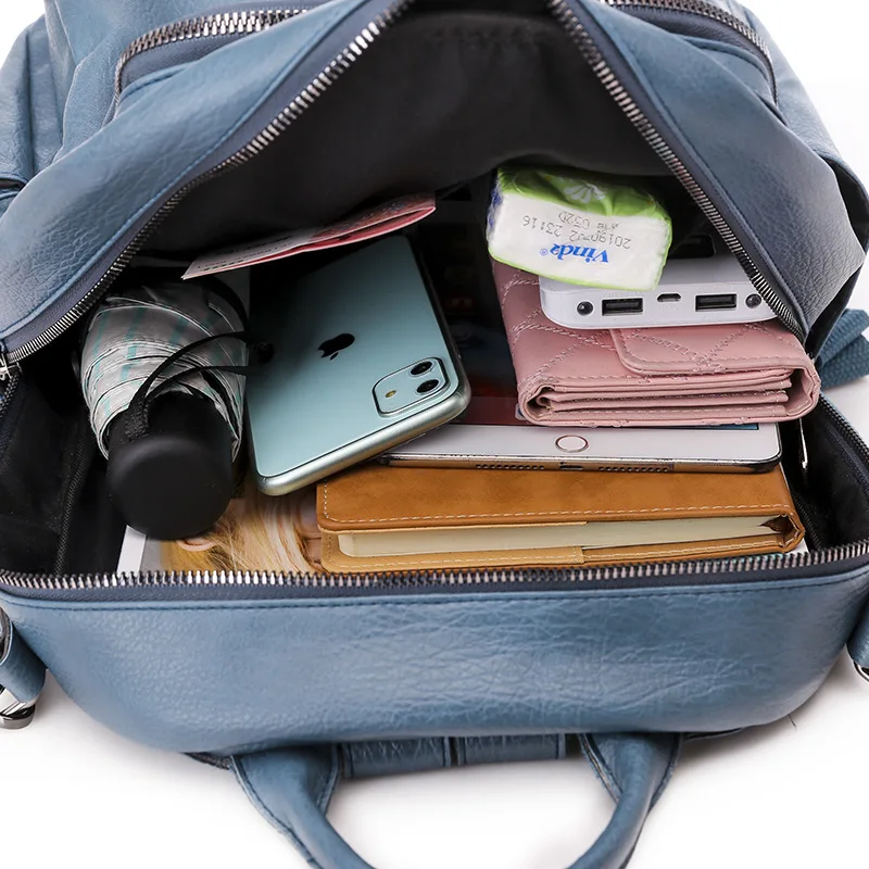 

Women Backpack High Quality PU Leather Backpack for Teenage Girls School Bag large capacity Female shoulder bag Bagpack Mochila