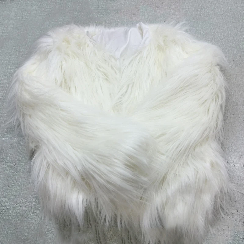 Women Faux Fur LED Light Coat Christmas Costumes Cosplay Jacket Overcoat Winter Warm Party Club Fur Coats Outwear 2020