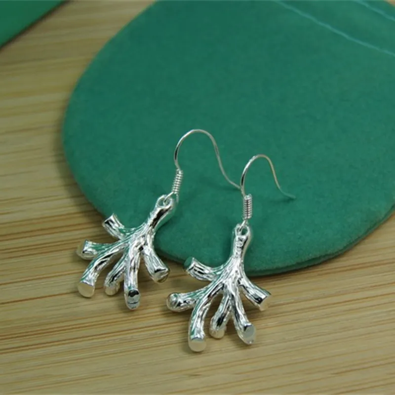 BABYLLNT 925 стерлингового серебра коралловые серьги капельки для женщин Свадебные