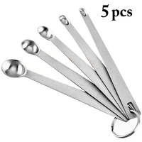 5pcsset small measuring spoon stainless steel coffee measuring spoons tea seasoning multiple size measuring spoon kitchen tools