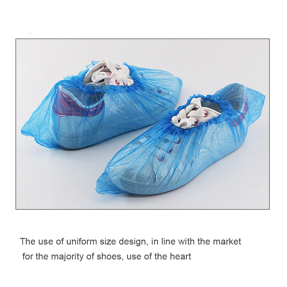 100 шт./упак. одноразовые бахилы утолщенной Пластик открытый дождливый день пол