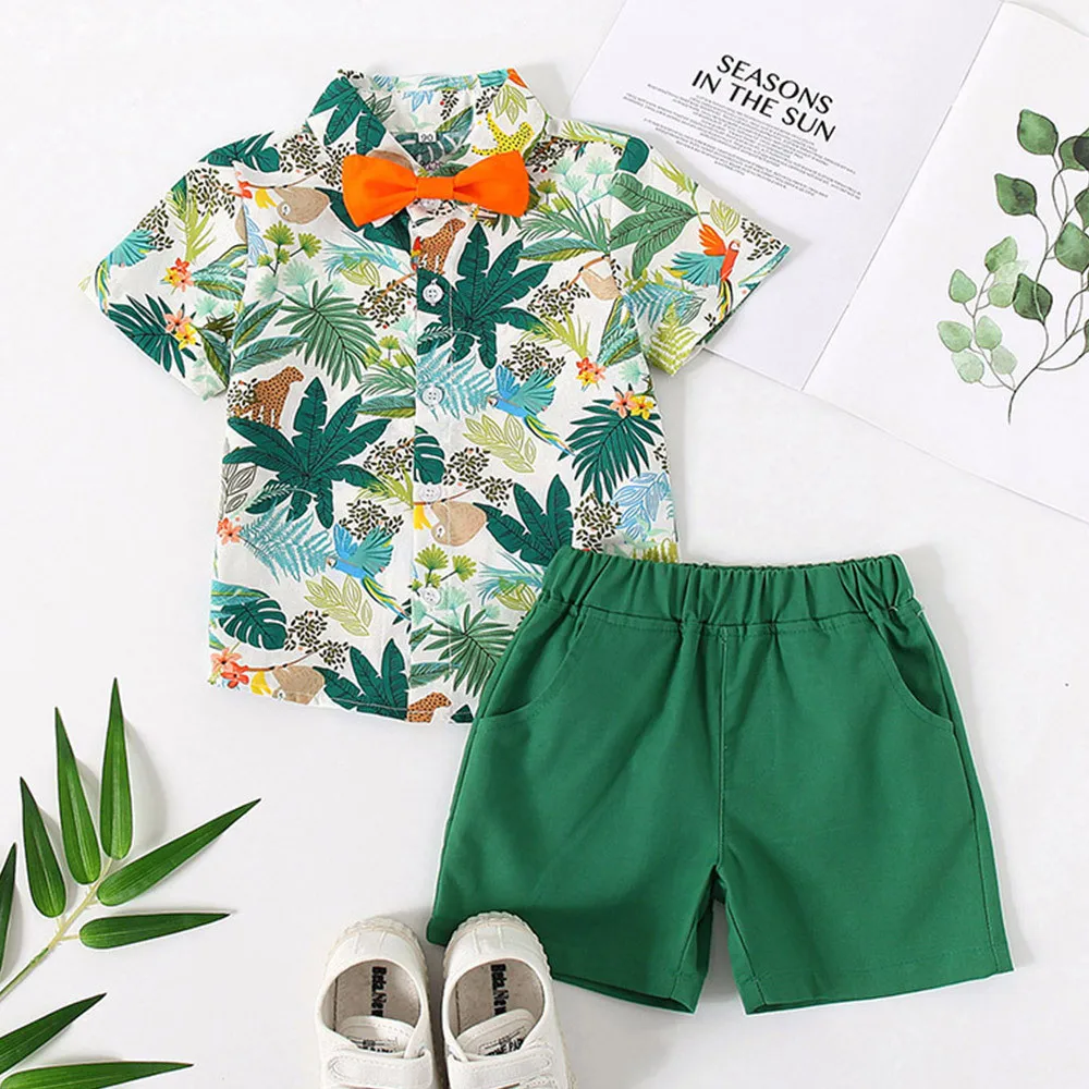 Горячая распродажа! Детский летний спортивный костюм футболка и шорты для