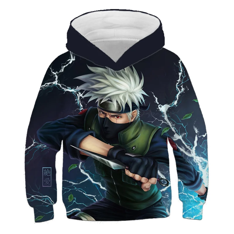 Новинка 2021 толстовки с капюшоном Narutos куртка для мальчика Kakashi 3d Толстовка