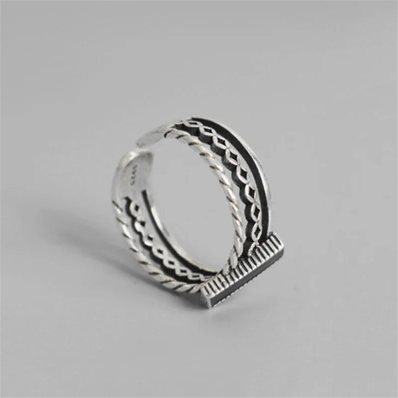 Женские открытые кольца из серебра 925 пробы с двойным переплетением | Украшения и