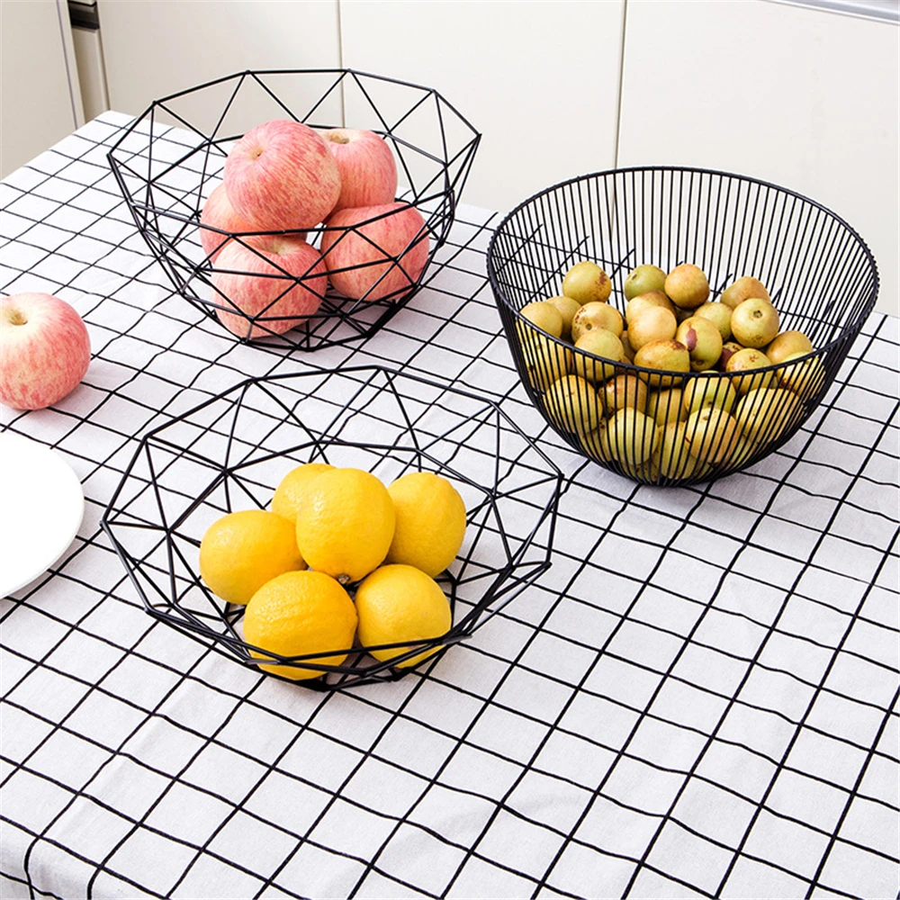 Корзина для фруктов контейнер металлическая проволочная корзина кухонная