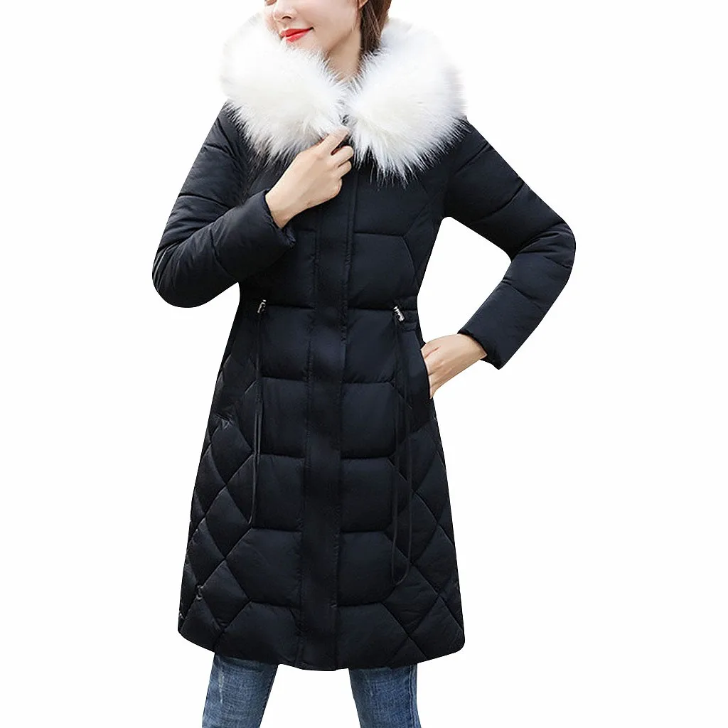 Abrigos mujer invierno зимнее пальто женское повседневное плотное пальто с длинным рукавом зимняя куртка хлопковая одежда chaqueta mujer