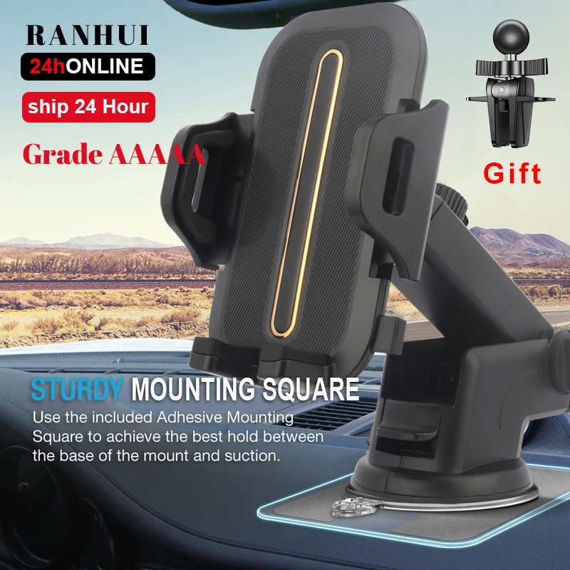 

Sucker Car Phone Holder Mobile Phone Holder Stand in Car No Magnetic GPS Mount Support For iPhone 11 Pro Xiaomi Samsung