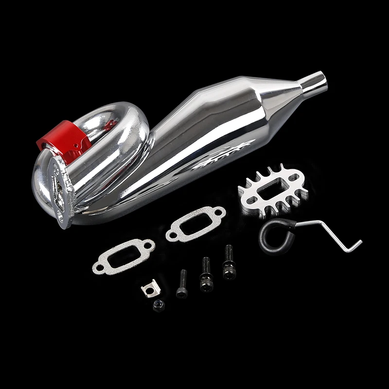 Выхлопная труба из сплава с металлическим зажимом ЧПУ для 1/5 HPI Rofun Baha Rovan Km BAJA 5B 5T 5SC