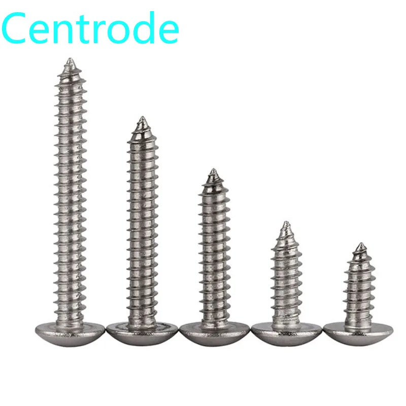 

Phillips Truss Head Self Tapping Screw 316 Stainless Steel Cross Large Pan Head Tapping Screw Mushroom head M3M4M5M6 10pcs