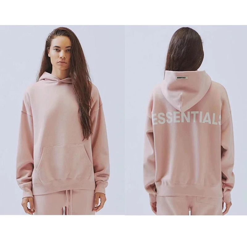 

19ss New Hoodies Blush Color Pink Color Sweatshirts fog essentials kanye west jerry lorenzo loose ovesized Hoodies cotton