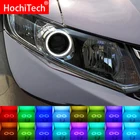 Разноцветные светодиодные RGB глаза ангела гало кольцевой глаз DRL РЧ пульт дистанционного управления для Honda Civic Sedan 2012 - 2015 Ксеноновые аксессуары для фар