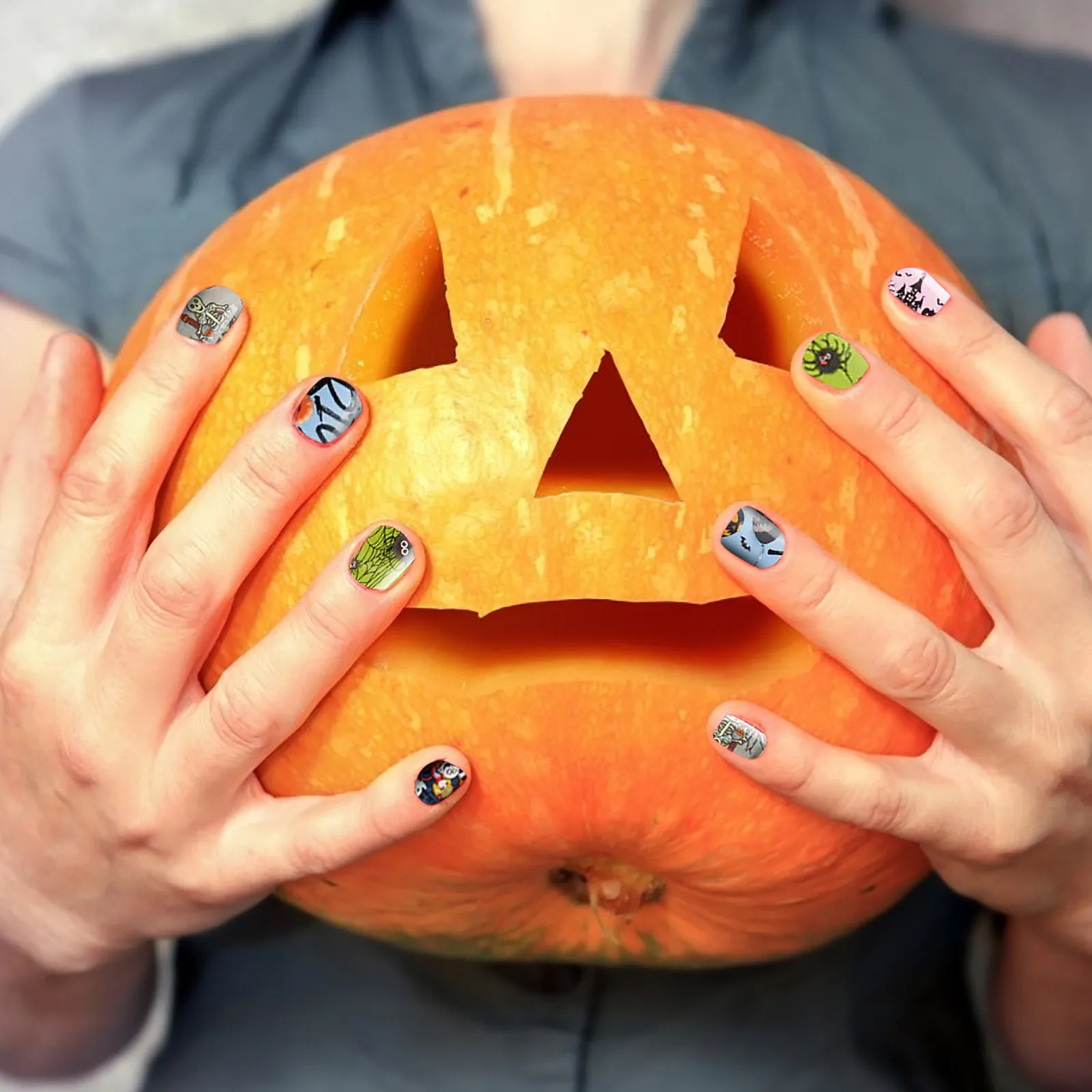 1 коробка переводная бумага для ногтей в виде тыквы |