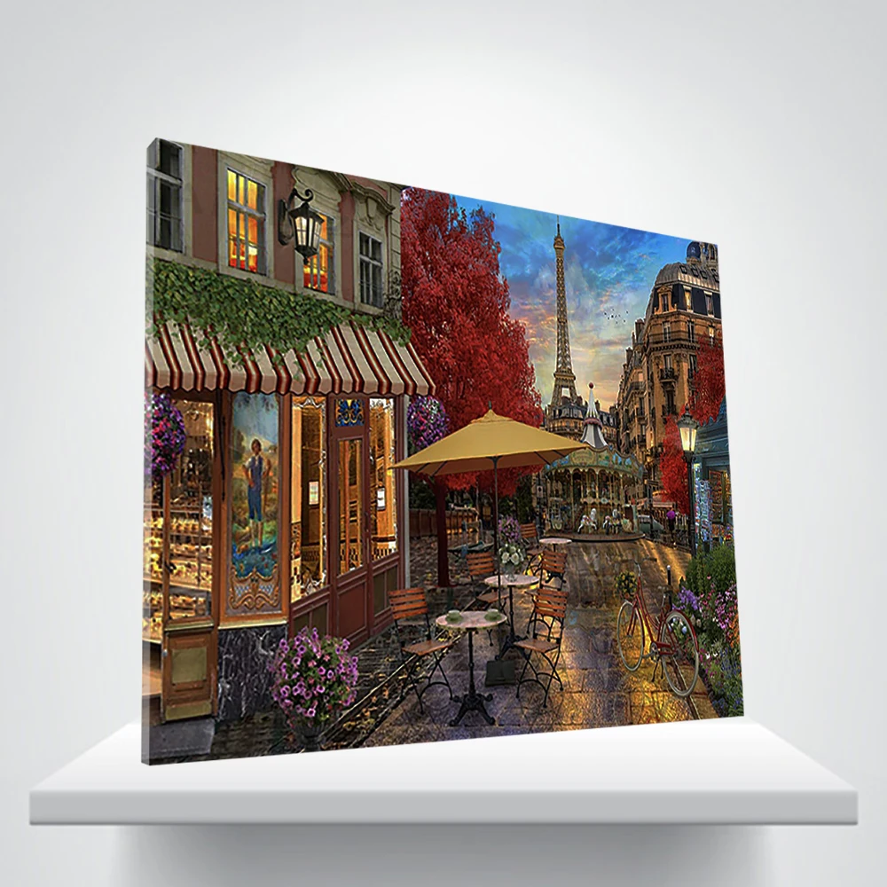 AILIZZ FDZ-A(262) картина по номерам с улицами для покупок | Дом и сад