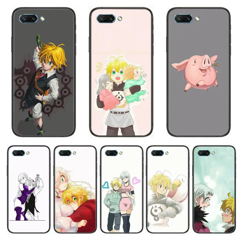 

The Seven Deadly Sins style clear Phone Case For Huawei Honor 10 9 8 7 N Pro Lite A C RU Black Etui Coque Hoesjes comic fashio