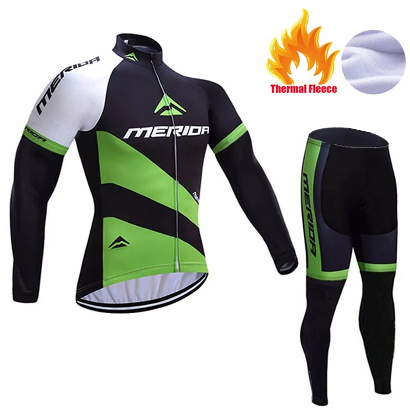 Pic Color Зимний комплект из теплого флиса для велоспорта Maillot Ropa Ciclismo Invierno MTB велосипедная одежда спортивная одежда - Цвет: Pic Color