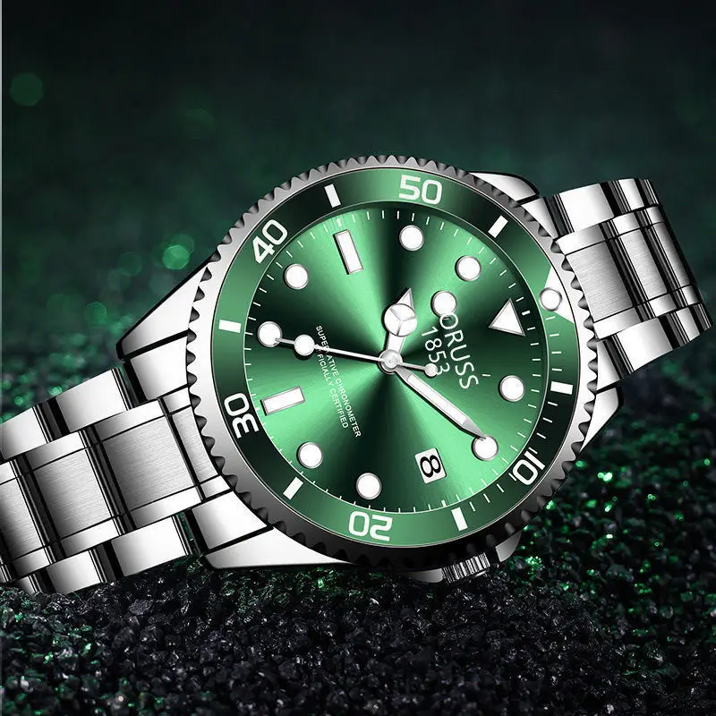 

Brand Green Submariner Men's Watch Luminous Waterproof High-Grade Large Dial Automatic Non-Mechanical Watch