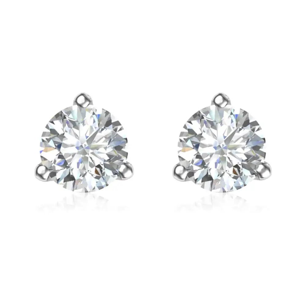 Szjinao 100% Real D Цвет VVS1 серьги с муассанитом гвоздики для женщин 0 3/0 5/1.2ct 925