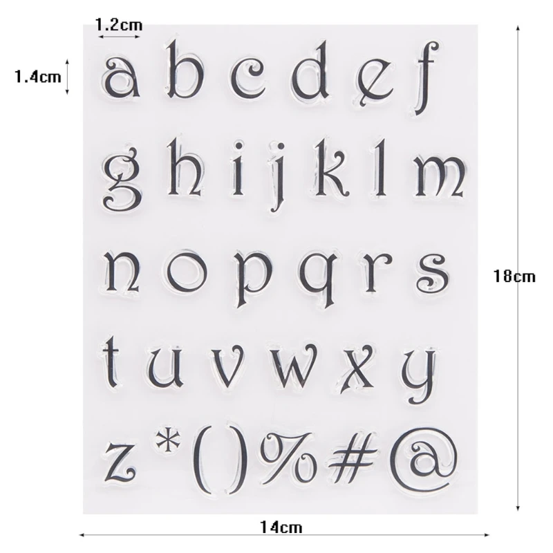 

1/8pcs Alphabet Letter Number Silicone Clear Seal Stamp DIY Scrapbooking Embossing Photo Album Decorative Paper Card Craft