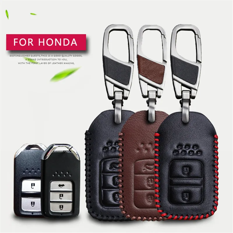 Кожаный чехол для автомобильного ключа Honda Civic 4D Forza 300 125 подходит Hrv CRV Vezel Accord Freed